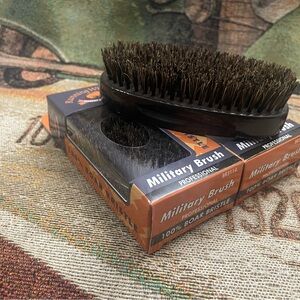 Lot of 2 Running Wild Boar Bristles Military Professional Beard & Hair Brushes
